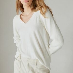 Lucky Brand Cream V-Neck Sweater